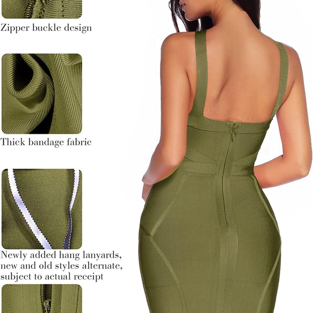 meilun Women's Celebrity Bandage Bodycon Dress Strap Party Pencil Dress.
